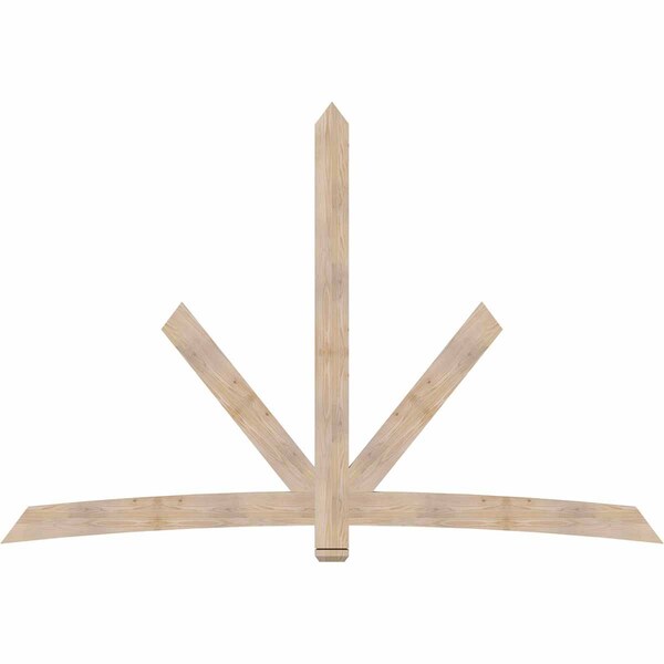 Ekena Millwork Alberta Smooth Timber Gable Bracket, Douglas Fir, 108"W x 72"H x 1 1/2"D x 5 1/2"F, 16/12 Pitch GBW108X72X0206ALB00SDF - main
